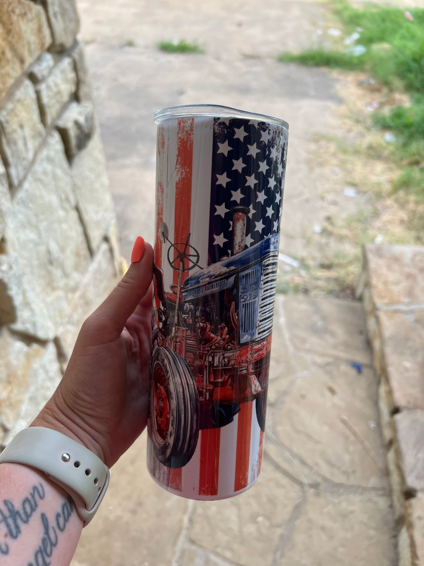 Tractor Flag 20oz Tumbler