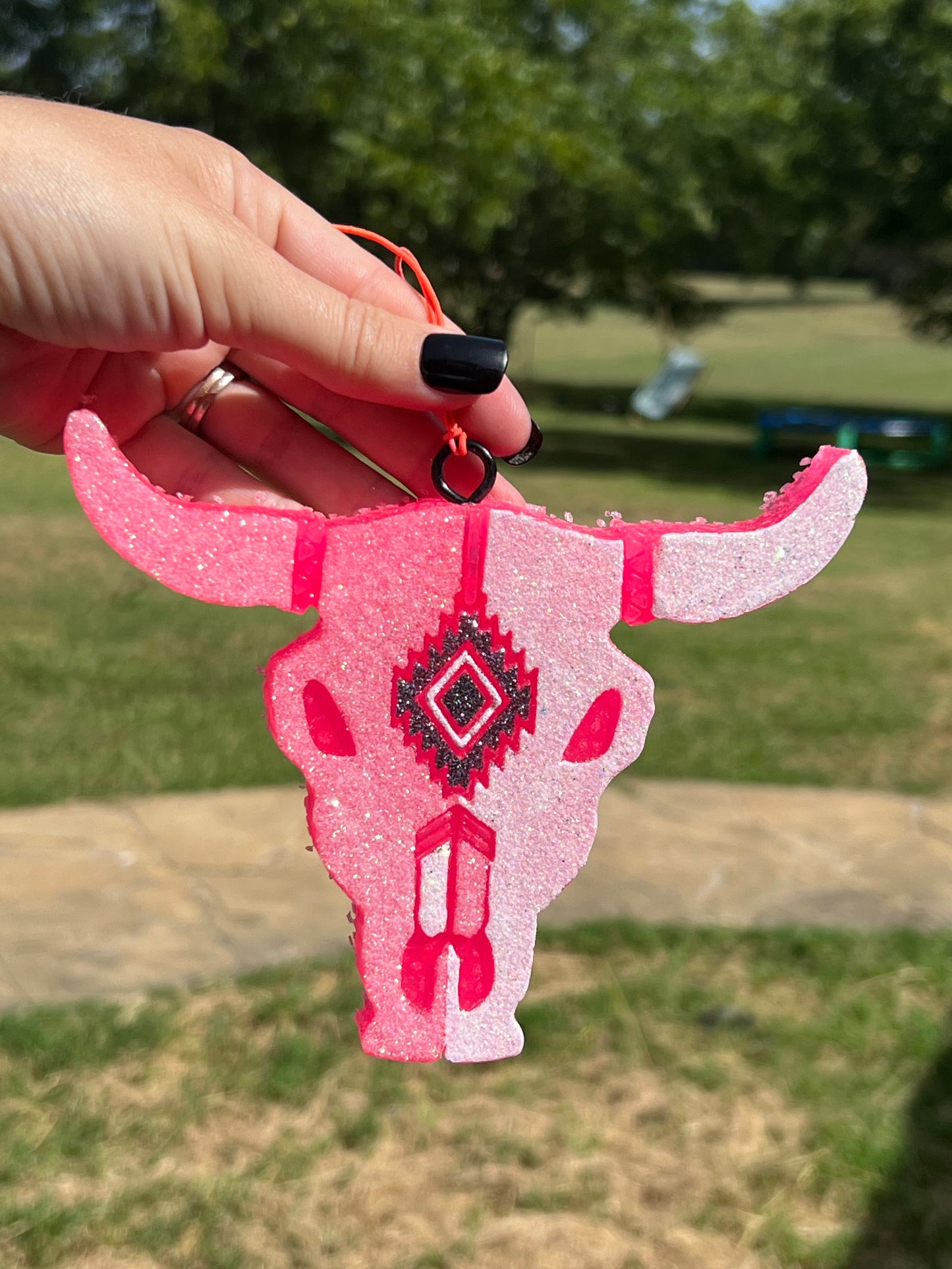 Pink Bull Skull Freshie