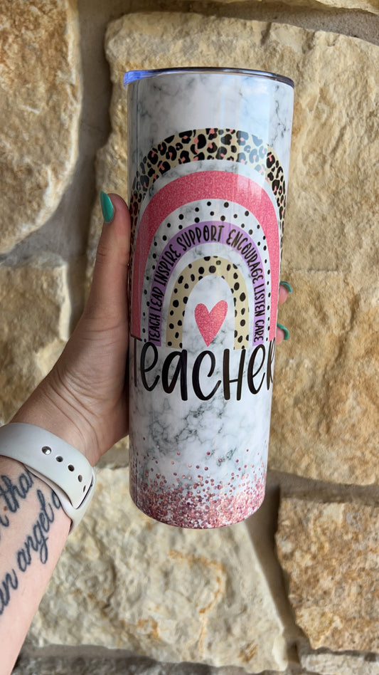 Teacher Rainbow 20oz Tumbler