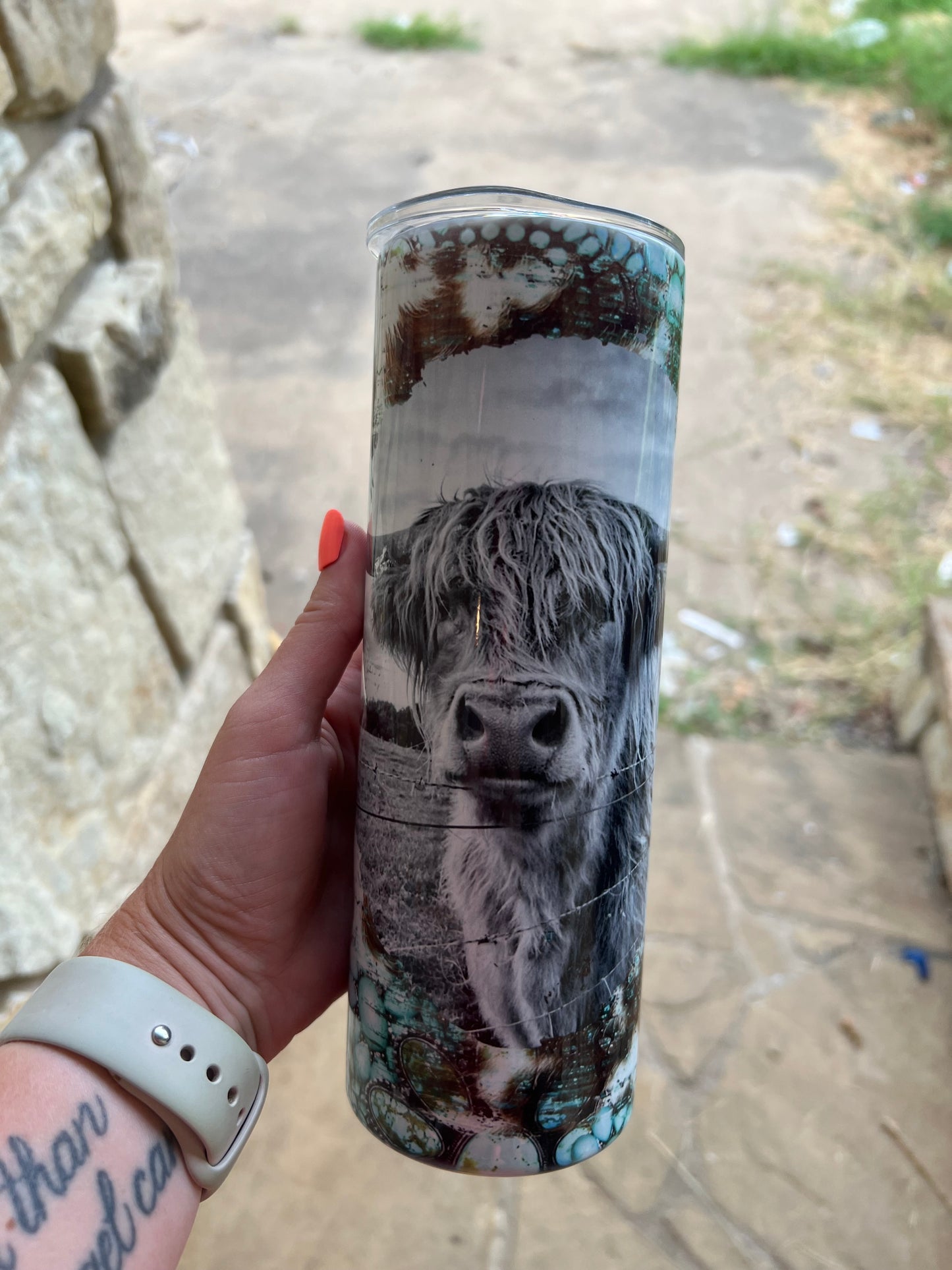 Long Hair Cow 20oz Tumbler