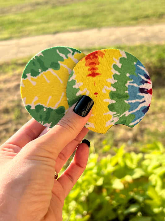 Tie Dye Car Coasters