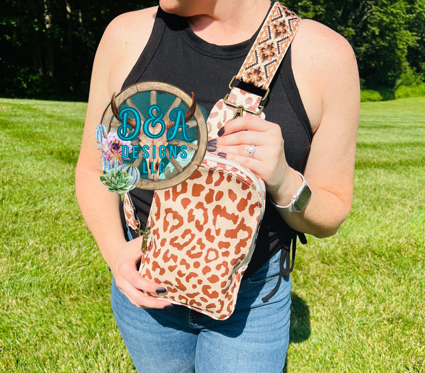 Sling Bag - Caramel Latte Leopard