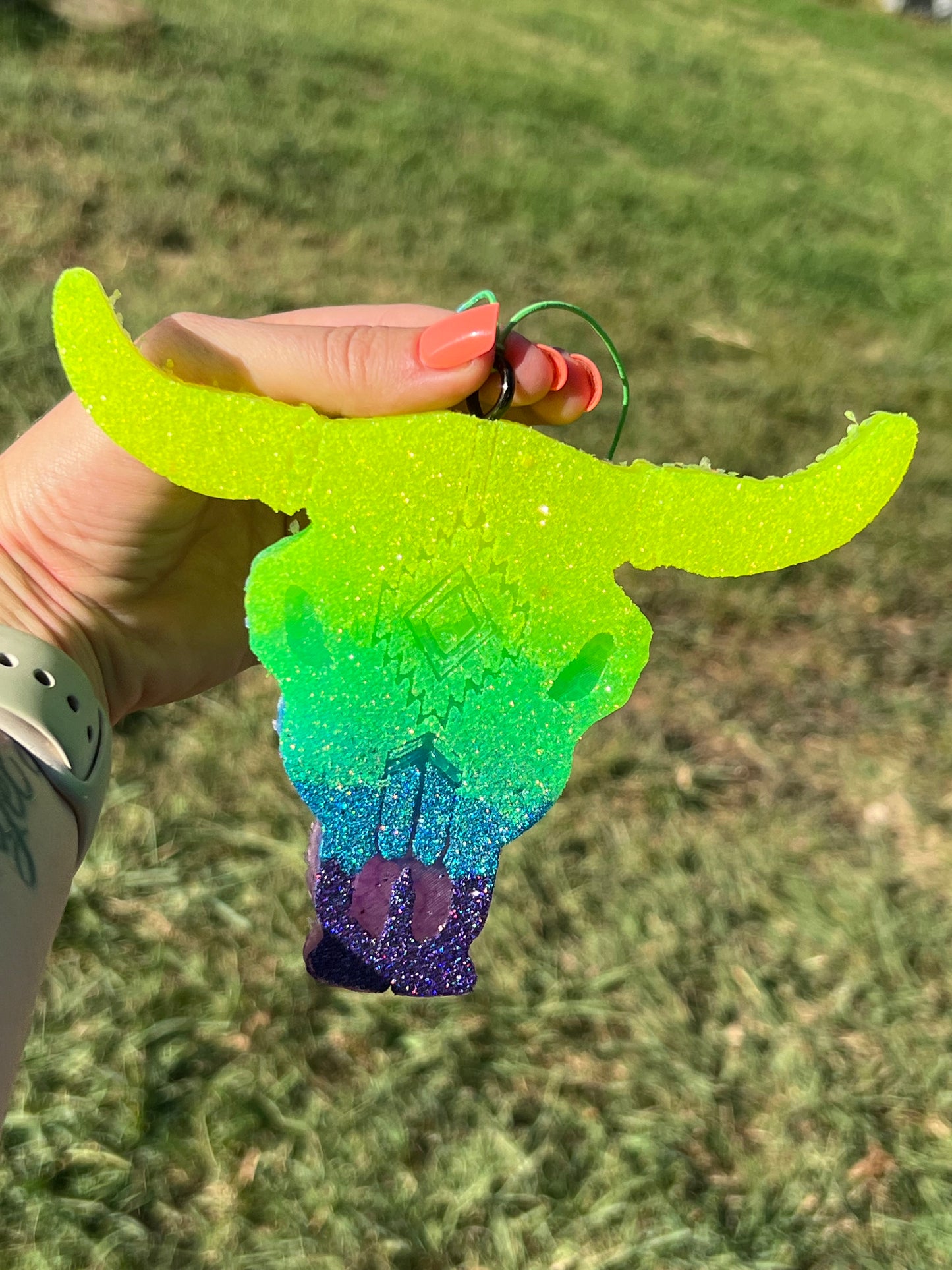 Ombré Bull Skull Freshie