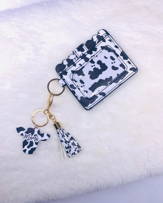 Cow Bangle Wallet Bracelet Keychain