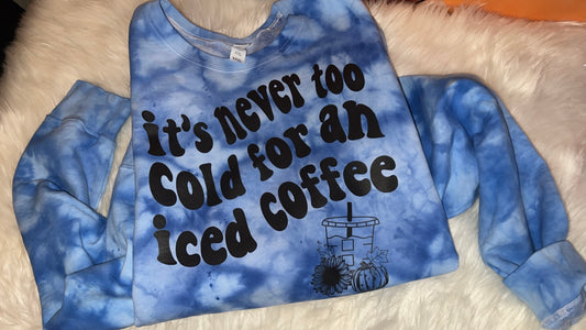 Iced Coffee Tie Dye Sweatshirt