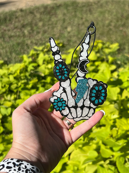 Peace Sign with Turquoise Rings Freshie