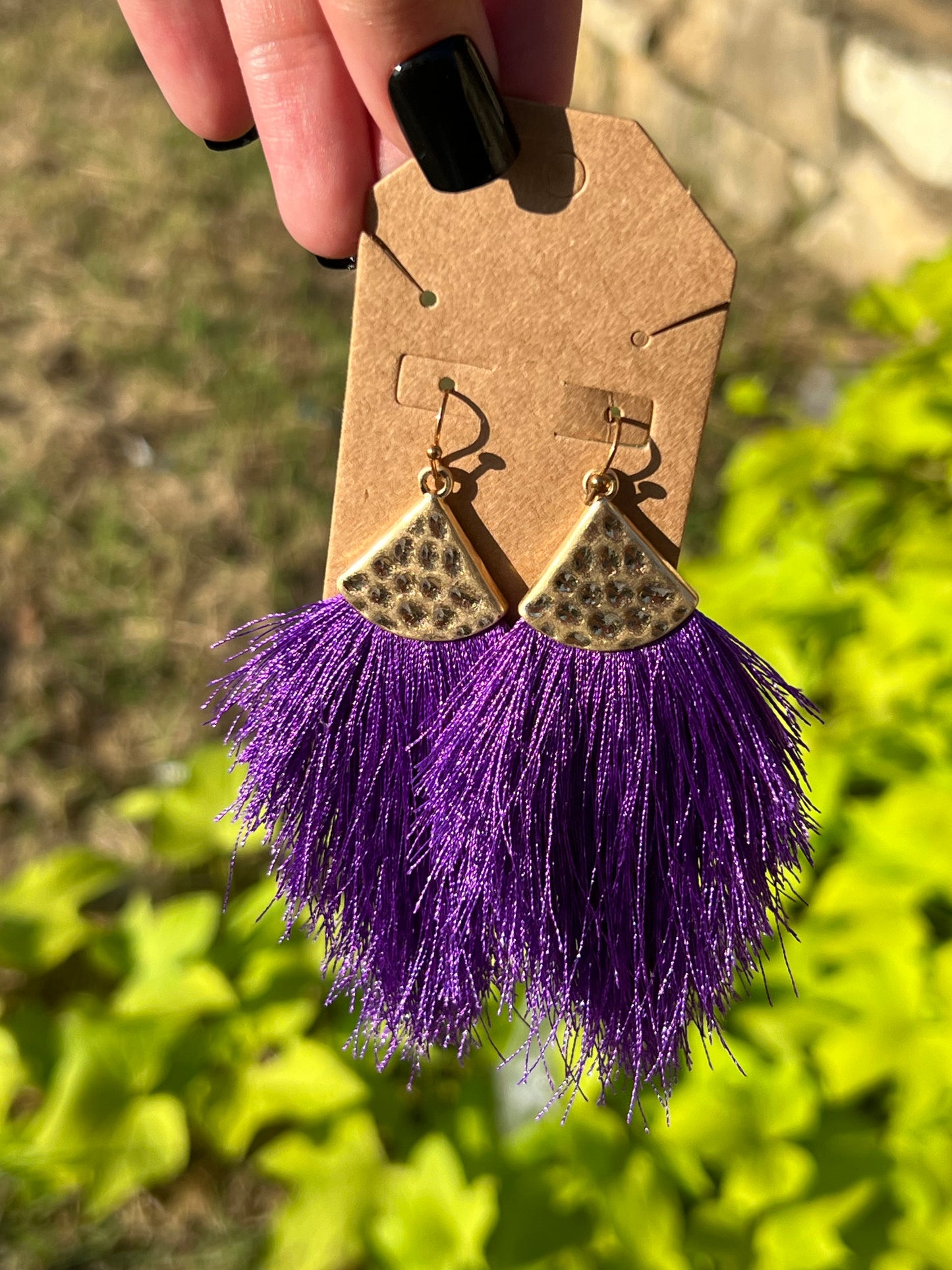 Purple Dangle Earrings