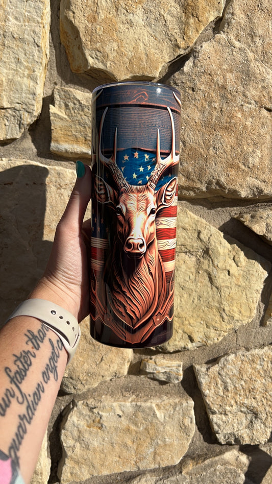 Deer Flag 20oz Tumbler