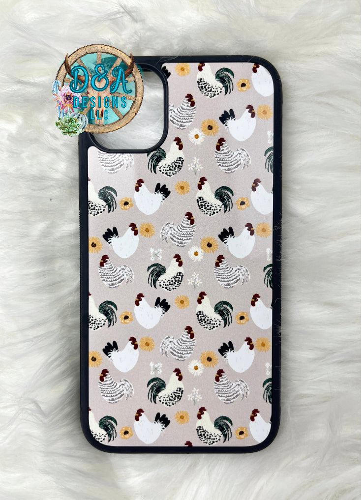 Floral Chicken IPhone Case