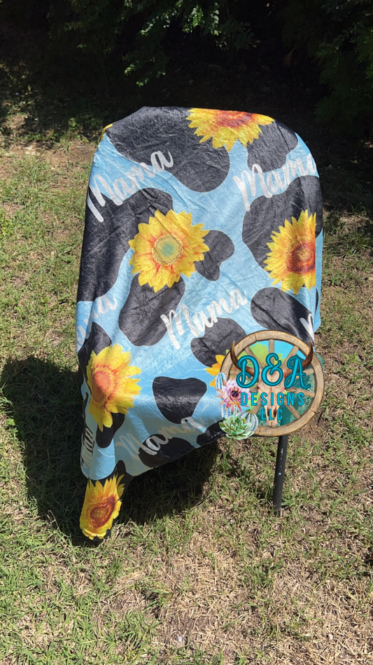 Mama Cow/Sunflower Blanket